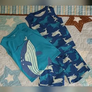 Whale short pajamas